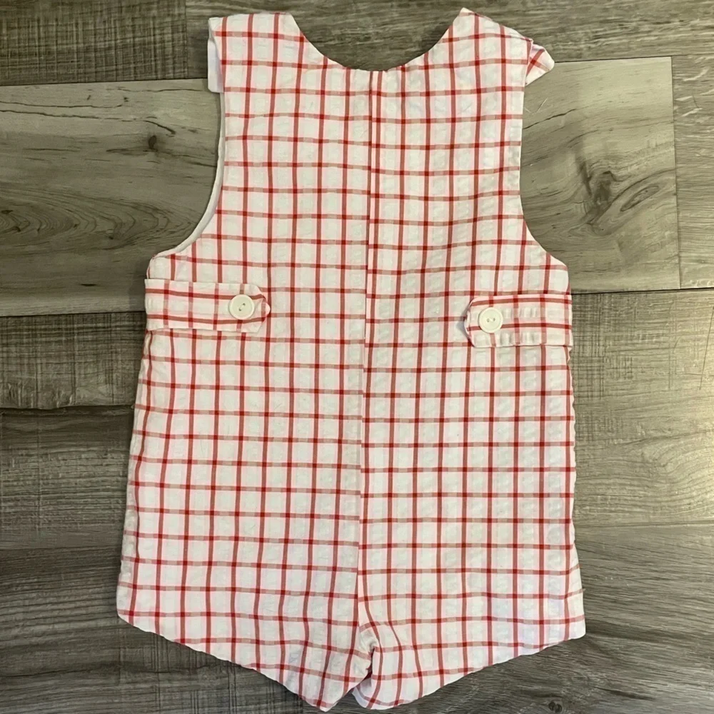 Vintage Nursery Rhyme Toddler Romper Size 4T Checkered Print - Picture 2 of 4